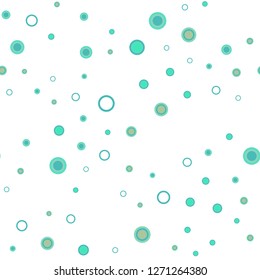 Light Green vector seamless cover with spots. Blurred decorative design in abstract style with bubbles. Pattern for design of fabric, wallpapers.