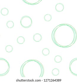 Light Green vector seamless cover with spots. Blurred decorative design in abstract style with bubbles. Pattern for design of fabric, wallpapers.