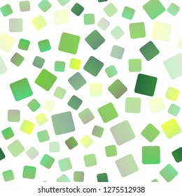 Light Green vector seamless cover in polygonal style. Beautiful illustration with rectangles and squares. Pattern can be used for websites.