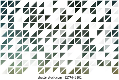 Light Green vector seamless cover in polygonal style. Triangles on abstract background with colorful gradient. Design for textile, fabric, wallpapers.