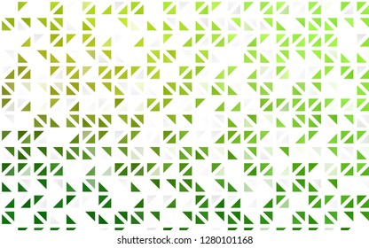 Light Green vector seamless cover in polygonal style. Triangles on abstract background with colorful gradient. Pattern for design of fabric, wallpapers.