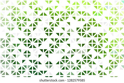 Light Green vector seamless cover in polygonal style. Illustration with set of colorful triangles. Pattern for trendy fabric, wallpapers.