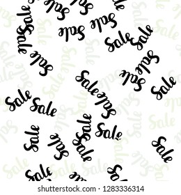 Light Green vector seamless cover with symbols of 70, 90 % sales. Colorful set of  percentage signs in simple style. Backdrop for ads, leaflets of Black Friday.