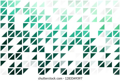 Light Green vector seamless cover in polygonal style. Decorative design in abstract style with triangles. Trendy design for wallpaper, fabric makers.