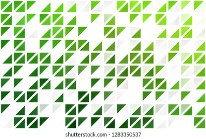Light Green vector seamless cover in polygonal style. Illustration with set of colorful triangles. Template for business cards, websites.