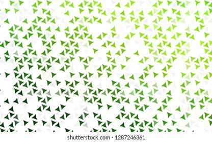 Light Green vector seamless cover in polygonal style. Beautiful illustration with triangles in nature style. Pattern for design of window blinds, curtains.