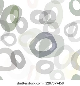 Light Green vector seamless cover with circles. Abstract illustration with colored bubbles in nature style. Pattern for trendy fabric, wallpapers.
