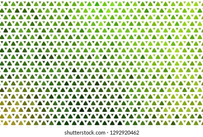 Light Green vector seamless cover in polygonal style. Triangles on abstract background with colorful gradient. Design for textile, fabric, wallpapers.