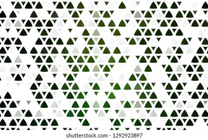 Light Green vector seamless cover in polygonal style. Decorative design in abstract style with triangles. Pattern for trendy fabric, wallpapers.
