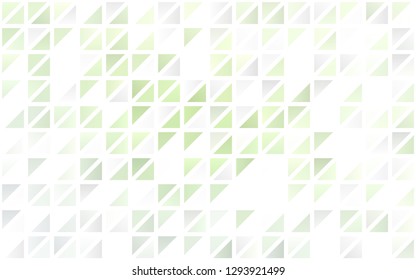 Light Green vector seamless cover in polygonal style. Triangles on abstract background with colorful gradient. Template for business cards, websites.