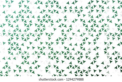 Light Green vector seamless cover in polygonal style. Glitter abstract illustration with triangular shapes. Trendy design for wallpaper, fabric makers.