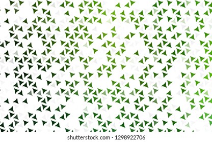 Light Green vector seamless cover in polygonal style. Glitter abstract illustration with triangular shapes. Trendy design for wallpaper, fabric makers.