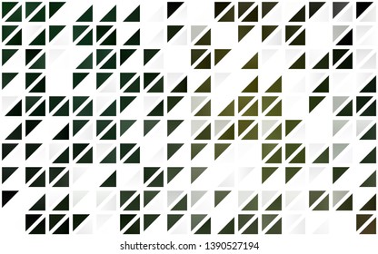 Light Green vector seamless cover in polygonal style. Triangles on abstract background with colorful gradient. Pattern for trendy fabric, wallpapers.