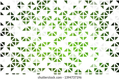 Light Green vector seamless cover in polygonal style. Decorative design in abstract style with triangles. Pattern for trendy fabric, wallpapers.