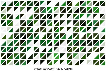 Cubierta transparente vectorial verde claro de estilo poligonal. Triángulos sobre fondo abstracto con gradiente colorido. Diseño de moda para tapizados, fabricantes de tejidos.