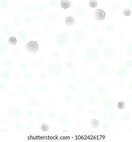 Light Green vector seamless doodle bright template. flowers on elegant natural pattern with gradient. Pattern for heads of websites and designs.