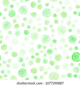 Light Green vector seamless doodle bright layout. Shining colored illustration with flowers in doodle style. Completely new template for your business design.