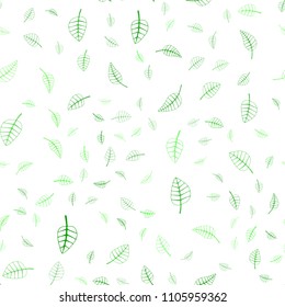 Light Green vector seamless  doodle blurred template. leaves on blurred abstract background with gradient. Template for backgrounds of cell phones.