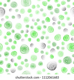 Light Green vector seamless doodle blurred background. flowers on elegant natural pattern with gradient. Hand painted design for web, leaflet, textile.