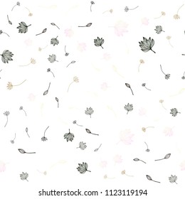 Light Green vector seamless doodle backdrop. Colorful illustration in doodle style with leaves. The best blurred design for your business.