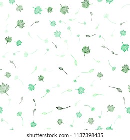 Light Green vector seamless doodle background. illustration in doodle style with leaves. The best blurred design for your business.