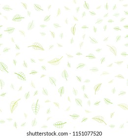 Light Green vector seamless  doodle blurred template. New colorful illustration in doodle style with leaves. Doodle design can be used for your web site.