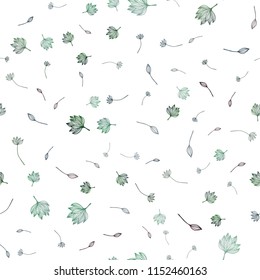 Light Green vector seamless doodle background. leaves on blurred abstract background with gradient. Pattern for coloring books and pages for kids.