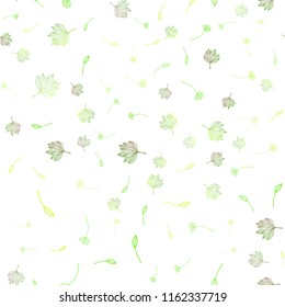 Light Green vector seamless doodle layout. Modern geometrical abstract illustration with leaves. The textured pattern for website.