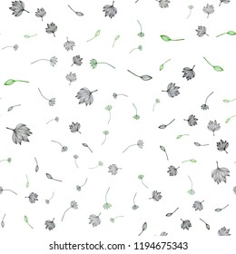 Light Green vector seamless doodle pattern. Colorful illustration in doodle style with leaves. The best blurred design for your business.