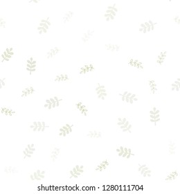 Light Green vector seamless doodle pattern with leaves. Creative illustration in blurred style with leaves. Template for business cards, websites.