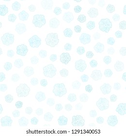 Light Green vector seamless doodle background with flowers. Creative illustration in blurred style with flowers. Design for textile, fabric, wallpapers.