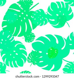 Light Green vector seamless doodle backdrop with leaves. Modern geometrical abstract illustration with leaves. Template for business cards, websites.