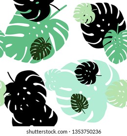Diseño de garabatos con hojas vectorial verde claro. hojas sobre un elegante patrón natural con gradiente. Plantilla para tarjetas de presentación, sitios web.