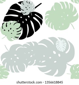 Light Green vector seamless doodle background with leaves. Brand new colored illustration in blurry style with leaves. Pattern for trendy fabric, wallpapers.