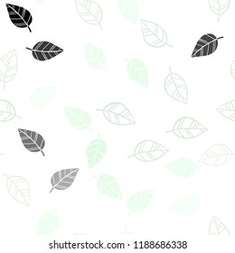 Light Green vector seamless elegant pattern with leaves. An elegant bright illustration with leaves in Natural style. Pattern for design of window blinds, curtains.