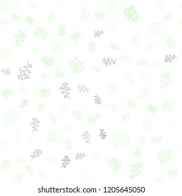 Light Green vector seamless elegant wallpaper with leaves, branches. Brand new colored illustration with leaves and branches. Design for textile, fabric, wallpapers.