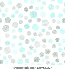 Light Green vector seamless elegant template with flowers. An elegant bright illustration with flowers. Texture for window blinds, curtains.