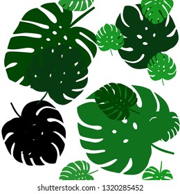 Light Green vector seamless elegant template with leaves. Colorful illustration in doodle style with leaves. Pattern for trendy fabric, wallpapers.