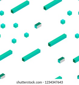 Light Green vector seamless, isometric texture in rectangular style. Modern abstract illustration with colorful rectangles. Design for wallpaper, fabric makers.