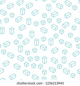 Light Green vector seamless, isometric pattern in square style. Rectangles on abstract background with colorful gradient. Design for wallpaper, fabric makers.