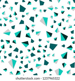 Light Green vector seamless, isometric cover with polygonal style. Triangles on abstract background with colorful gradient. Design for textile, fabric, wallpapers.
