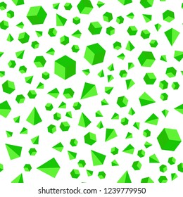 Light Green vector seamless, isometric cover with triangles, rectangles. Lines, rhombus with colorful gradient. Pattern for design of fabric, wallpapers.