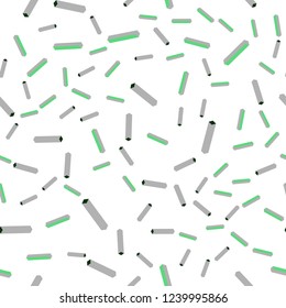 Light Green vector seamless, isometric cover with stright stripes. Glitter abstract illustration with colorful sticks. Pattern for design of fabric, wallpapers.