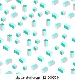 Light Green vector seamless, isometric cover in polygonal style. Abstract gradient illustration with rectangles. Template for business cards, websites.
