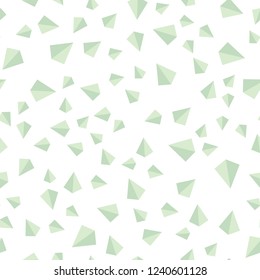 Light Green vector seamless, isometric background with triangles. Modern abstract illustration with colorful triangles. Pattern for trendy fabric, wallpapers.