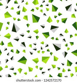 Light Green vector seamless, isometric texture with triangular style. Triangles on abstract background with colorful gradient. Design for wallpaper, fabric makers.