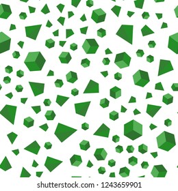 Light Green vector seamless, isometric template with crystals, squares. Abstract illustration with colorful lines, cubes. Design for wallpaper, fabric makers.