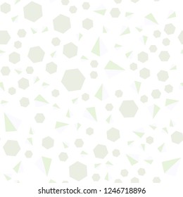 Light Green vector seamless, isometric pattern with polygonal style with cubes. Lines, rhombus with colorful gradient. Pattern for trendy fabric, wallpapers.