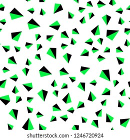 Light Green vector seamless, isometric background with triangles. Beautiful illustration with triangles in nature style. Template for business cards, websites.