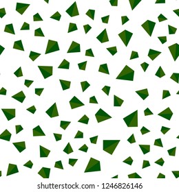 Light Green vector seamless, isometric texture with triangular style. Modern abstract illustration with colorful triangles. Design for textile, fabric, wallpapers.